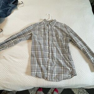 Gray Plaid Men's Shirt